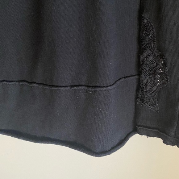 Free People Black Lace Sleeve Sweater w/ Back Cutout (XS) - Picture 6 of 9